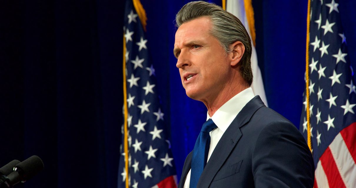 California Governor Gavin Newsom speaking at the State of the State address in Sacramento, CA, Mar 8, 2022. (Photo: Sheila Fitzgerald/Shutterstock)